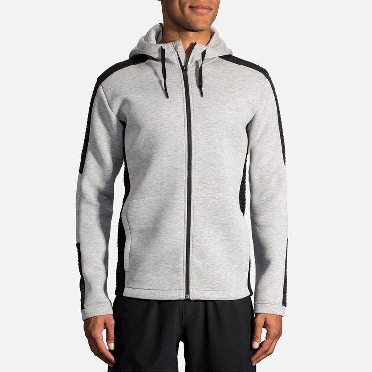 Brooks Interval Mens Running Jackets - White - Indonesia (XCRT-69870)